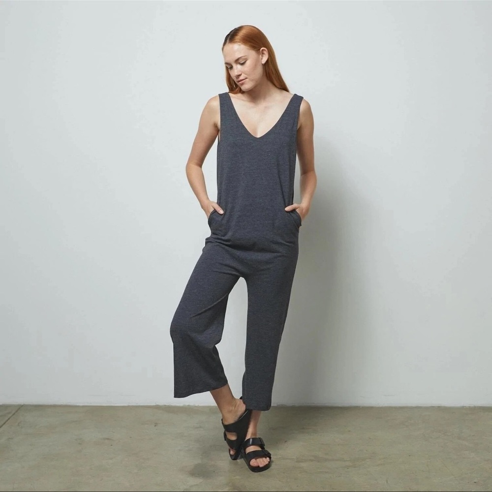 LUNYA Women’s Restore Romper Mercurial Grey Heather NWT
